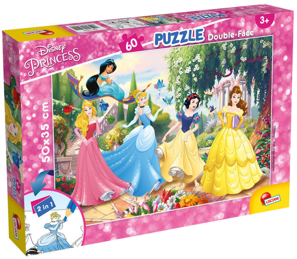 LSC74044 Puzzle da 60 Pezzi - Double Face: Disney Princess - immagine 1