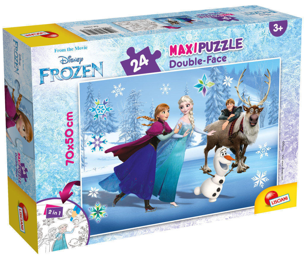 LSC74075 Puzzle da 24 Pezzi Maxi - Double Face: Frozen - immagine 1