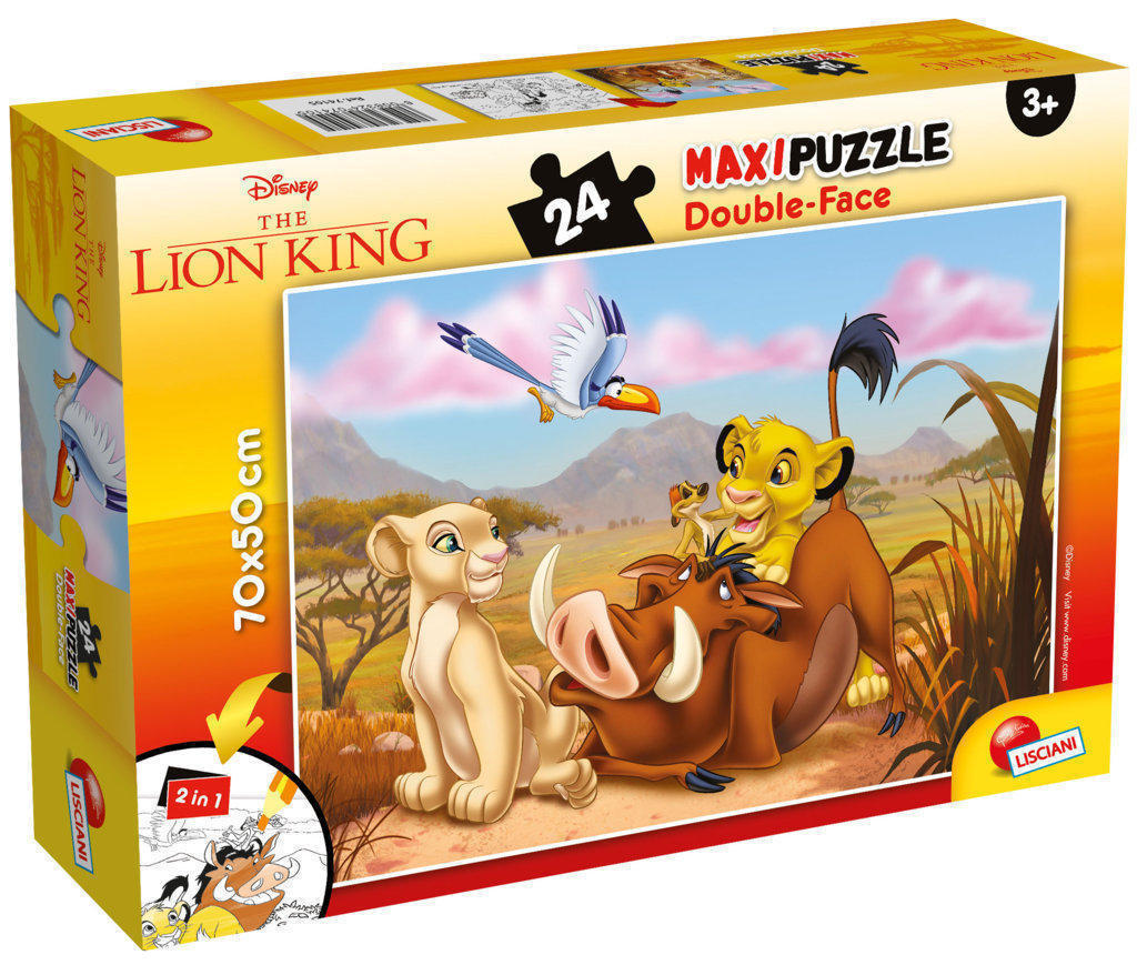LSC74105 Puzzle da 24 Pezzi Maxi - Double Face: Il Re Leone - immagine 1