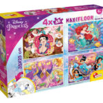 4 Puzzle da 48 Pezzi Maxi - Double Face: Disney Princess