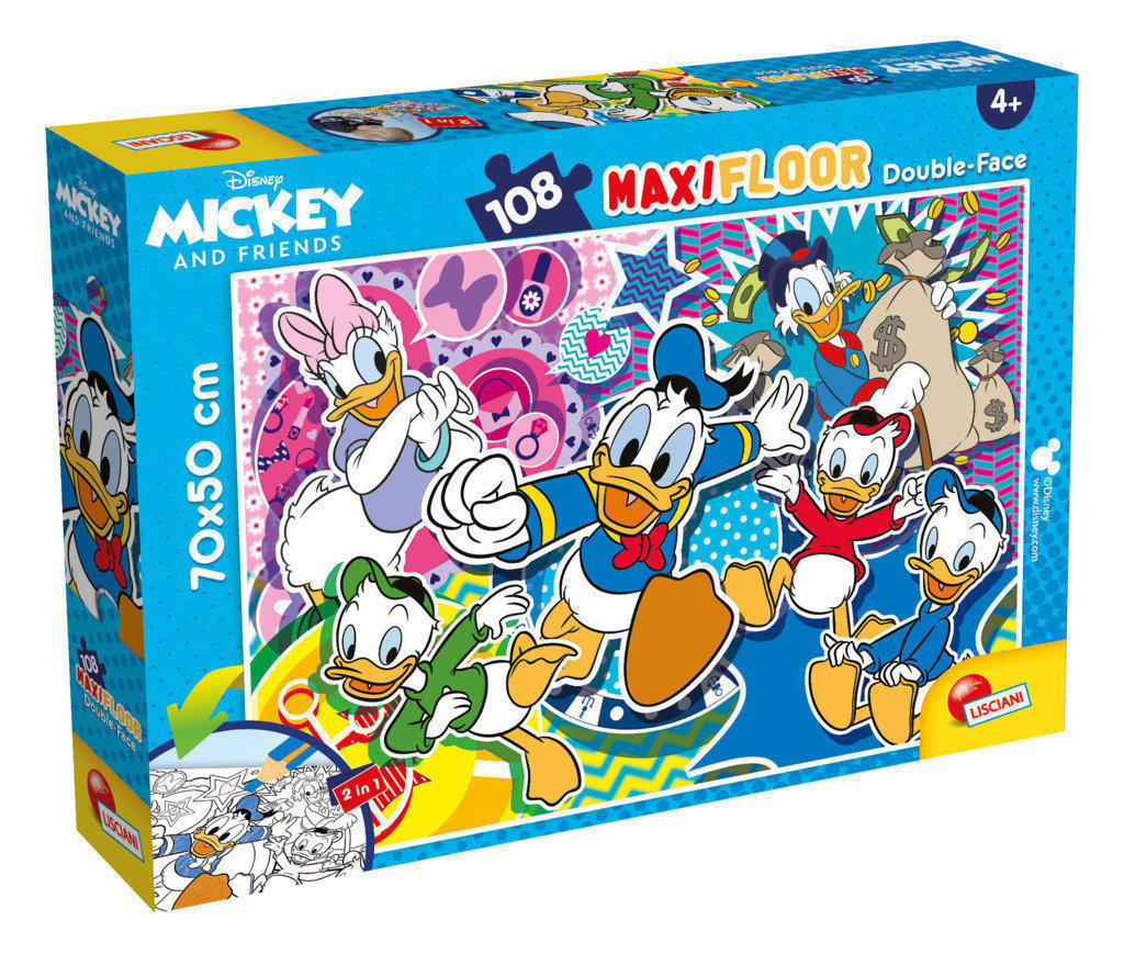 LSC91782 Puzzle da 108 Pezzi Maxi - Double Face: Paperino - immagine 1