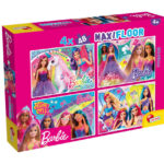 4 Puzzle da 48 Pezzi Gigante da Pavimento - Barbie