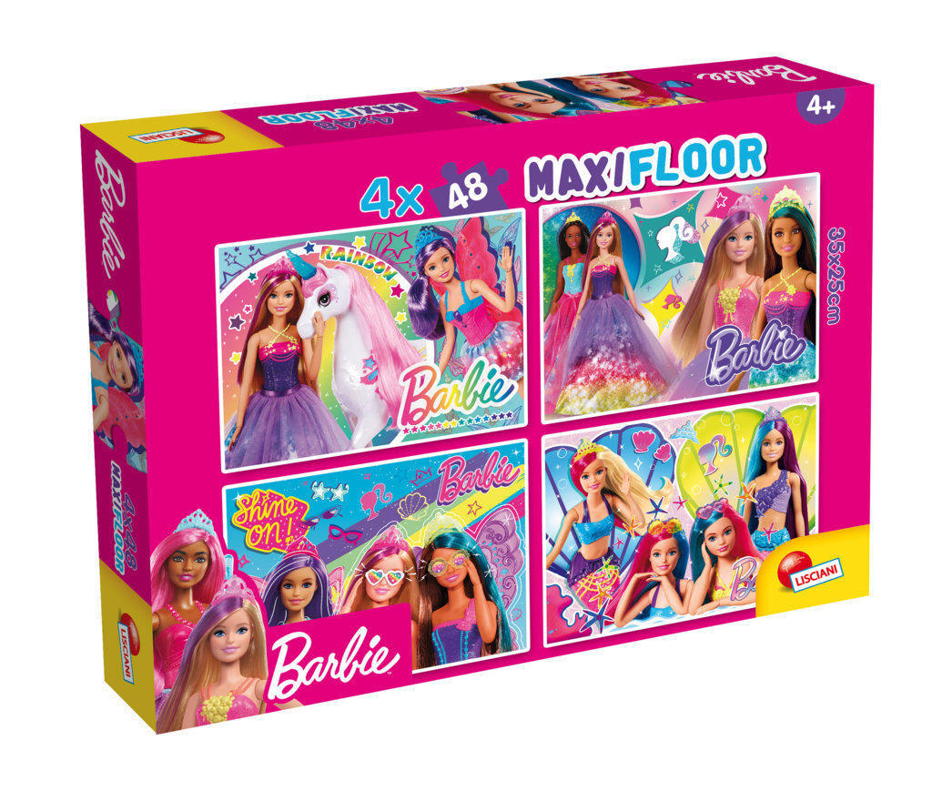 LSC99467 4 Puzzle da 48 Pezzi Gigante da Pavimento - Barbie - immagine 1