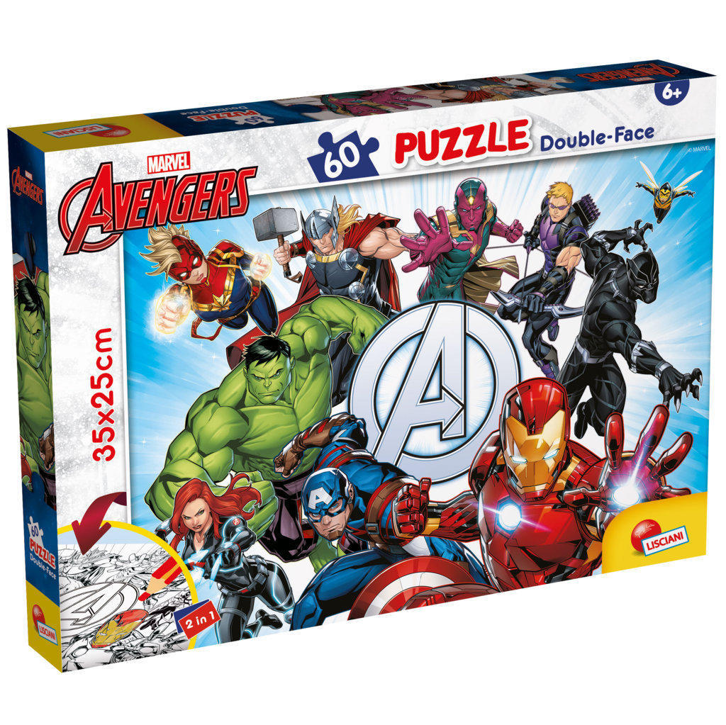 LSC99658 Puzzle da 60 Pezzi - Double Face: Avengers - immagine 1