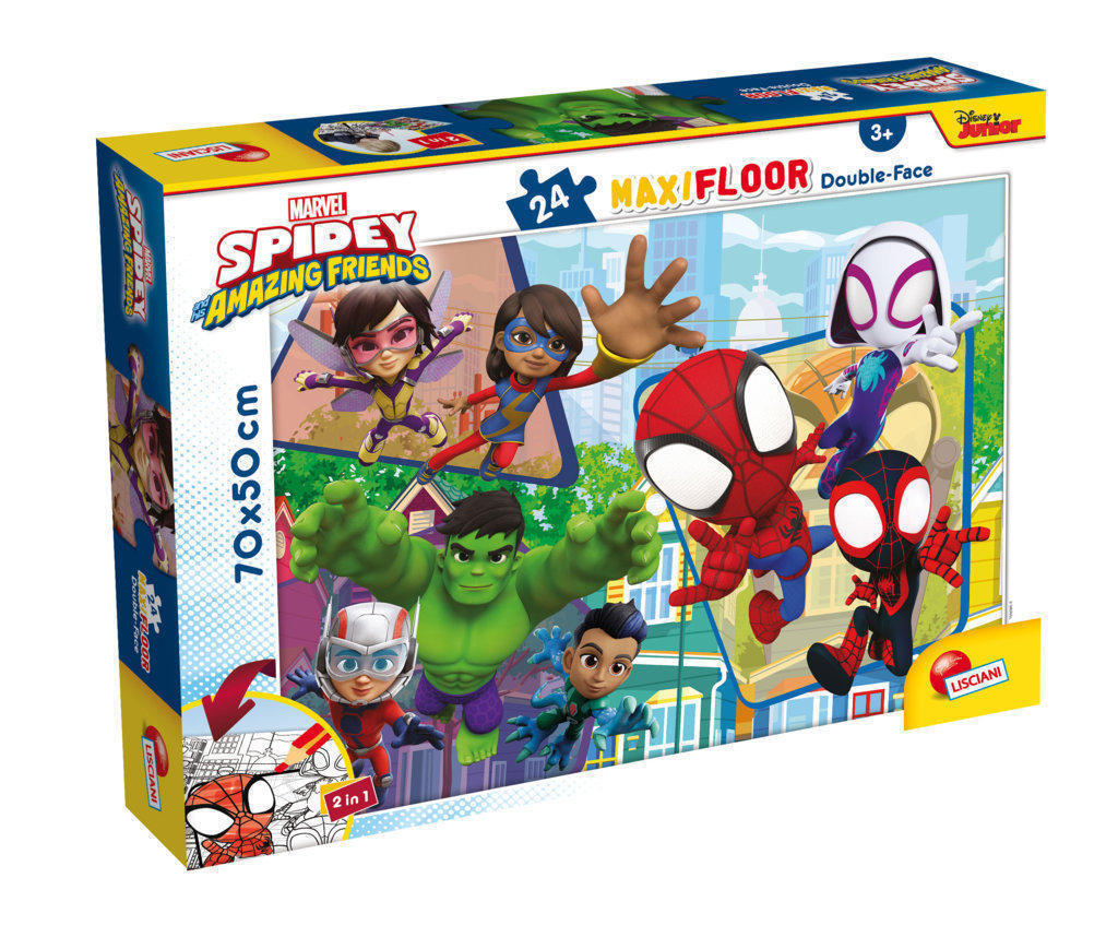 LSC99726 Puzzle da 24 Pezzi Maxi - Double Face: Spidey - immagine 1