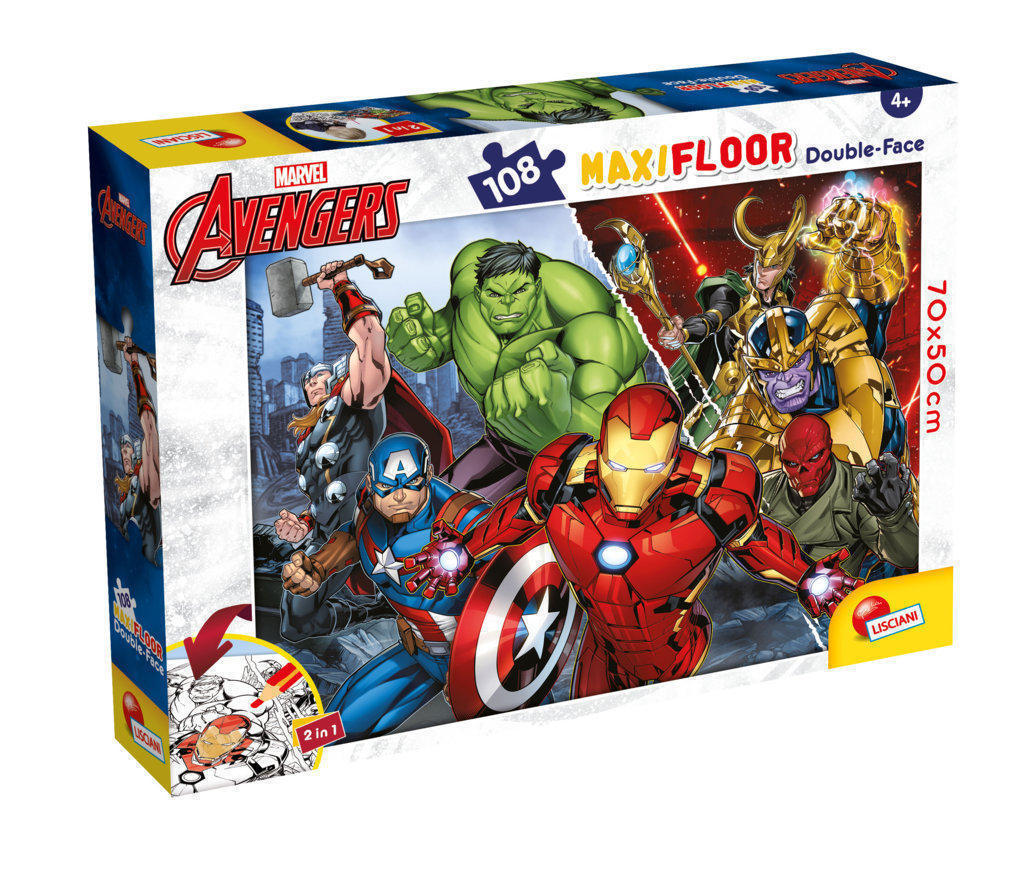 LSC99771 Puzzle da 108 Pezzi Maxi - Double Face: Avengers - immagine 1