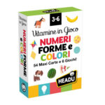Carte Vitamine Gioco Numeri, Forme e Colori