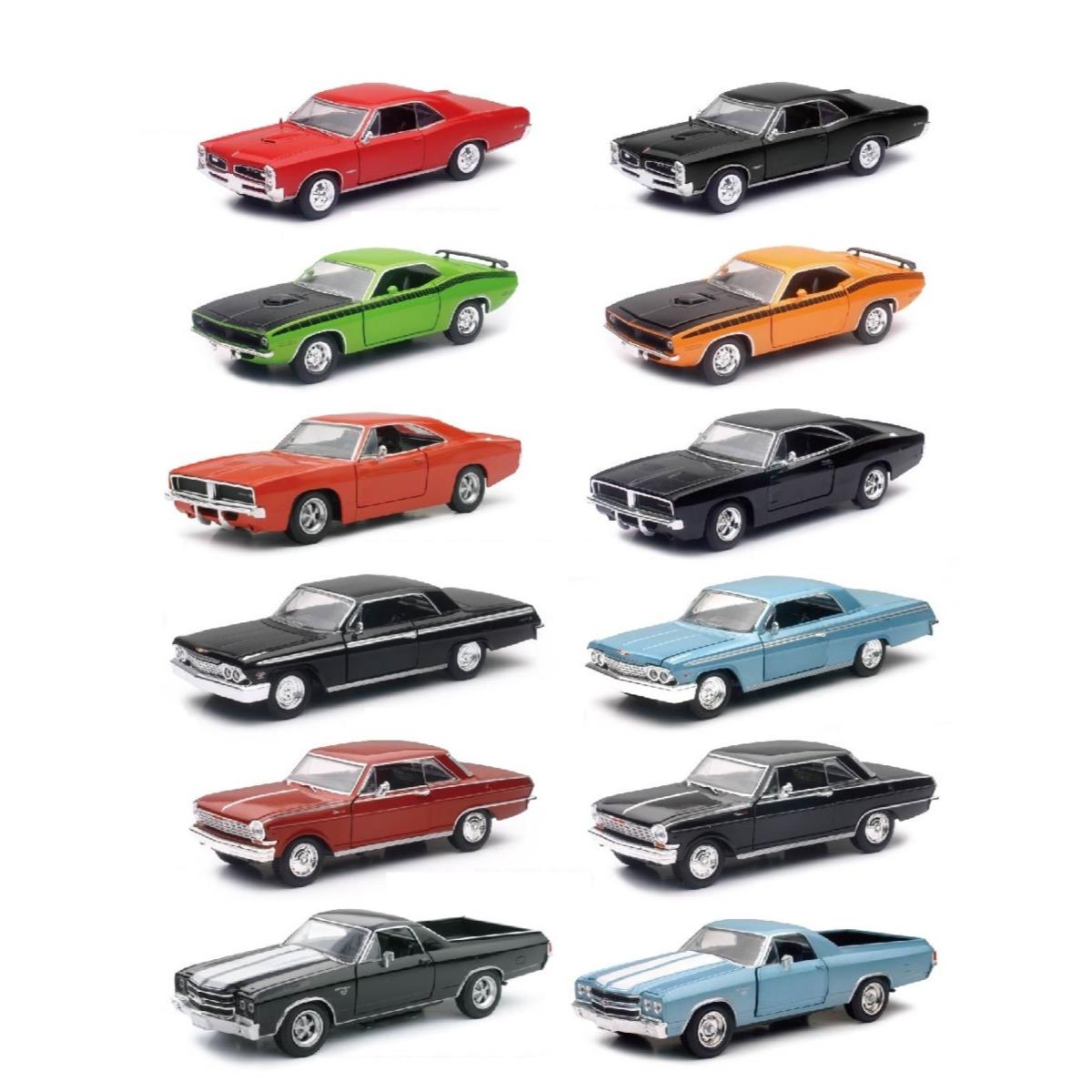 NWR71893I 1:24 DIECAST US MUSCLE CAR 12 ASS - immagine 1