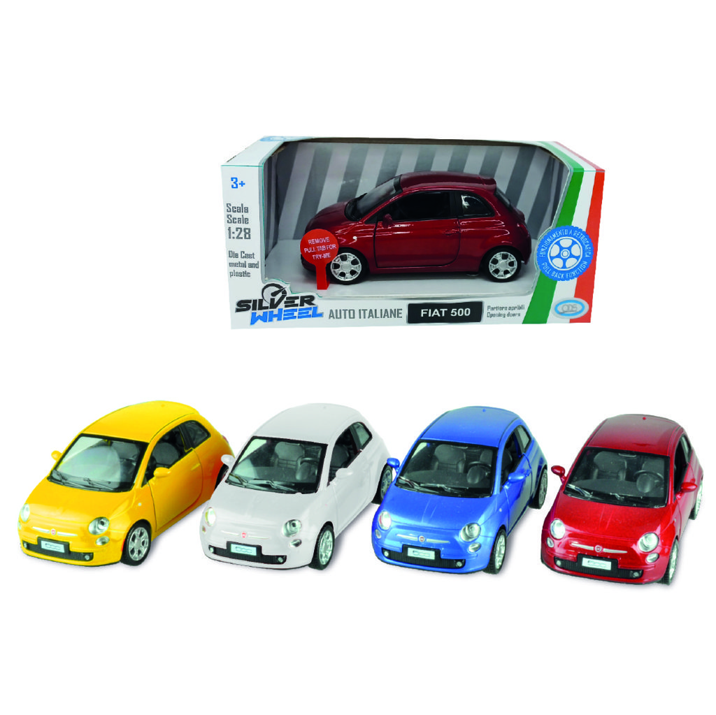 ODS41146 Silver Wheel - 1:28 Diecast Fiat 500 - immagine 1
