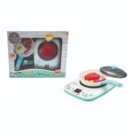Maisonelle - Piastra Ad InduzioneSet piastra ad induzione luci e suoni con accessori: 1 padella con coperchio, 3 alimenti