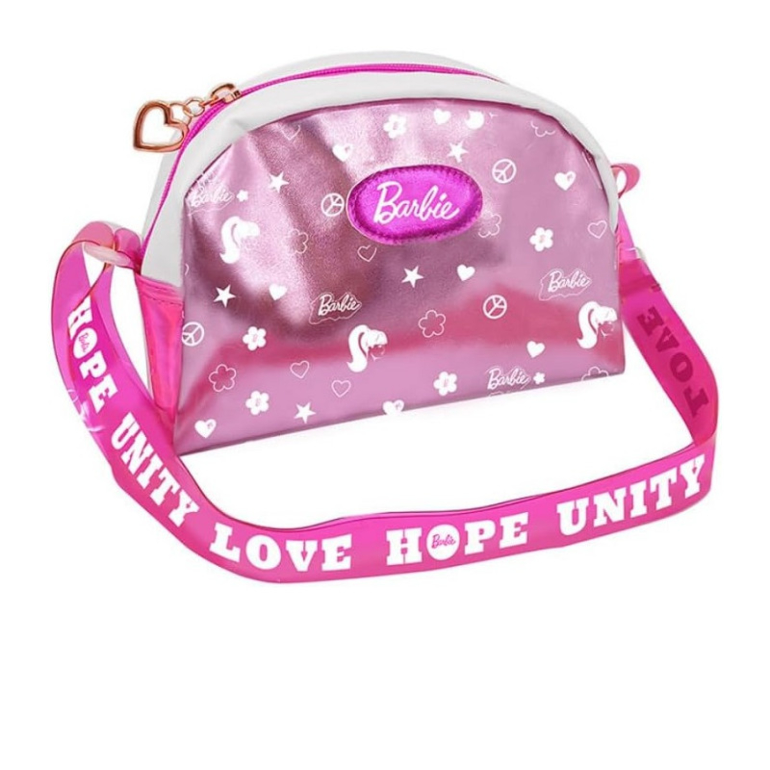 ODS44909 Barbie - Borsetta Fashion borsa cm 22 con tracolla e chiusura zip con ciondolo - immagine 1
