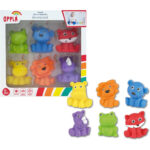 Opplà - 6 Animali Gioco e BagnettoAnimaletti colorati in vinile diverse dimensioni  6.9 / 8 cm