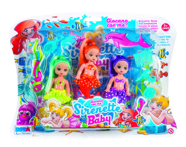 RST10183 Blister 3 Sirenette Baby 10 cm - immagine 1