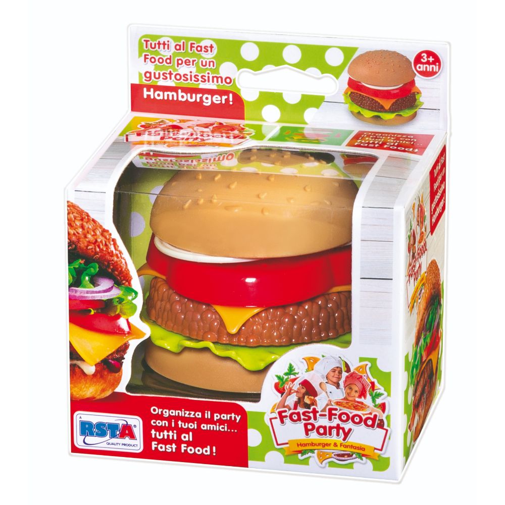 RST10606 HAMBURGER FAST FOOD SCATOLA + DISPLAY 6 PZ - immagine 1