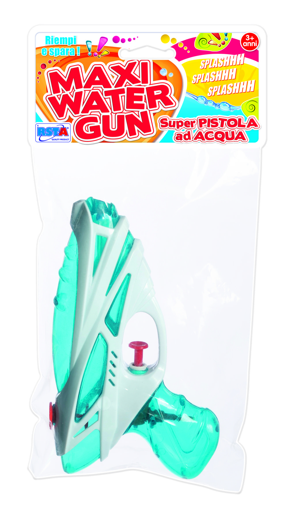 RST10826 Pistola acqua maxi 16 cm 2 col sacchetto pvc asst. - immagine 1