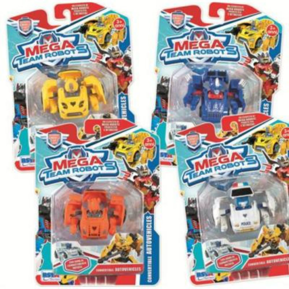 RST10842 MINISIZE MEGA TEAM ROBOTS 6 ASS.TI BLISTER - immagine 1