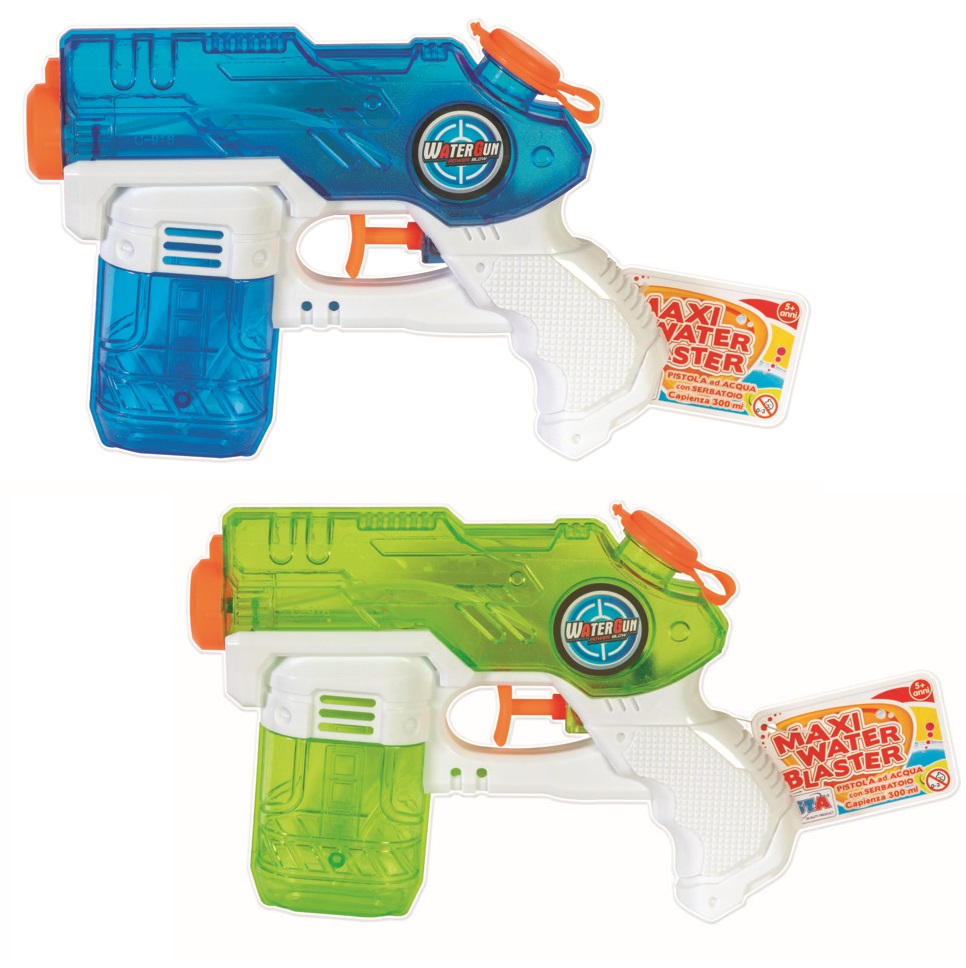 RST11109 PISTOLA ACQUA 18 CM DELUXE DISPLAY 12 CM - 3 COL ASS - immagine 1