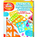 Set 4 stencil + 4 pennarelli 