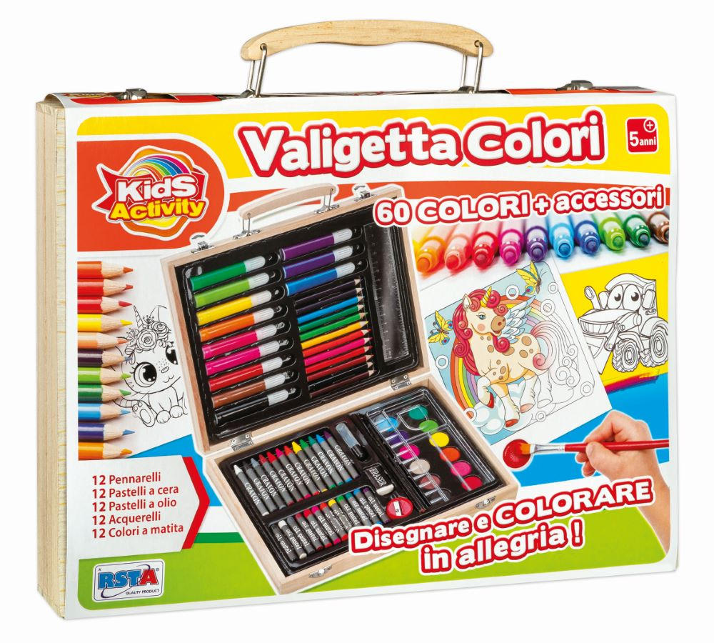 RST11377 Valigetta legno 67 pezzi colori ass.ti con acc.kids activity - immagine 1