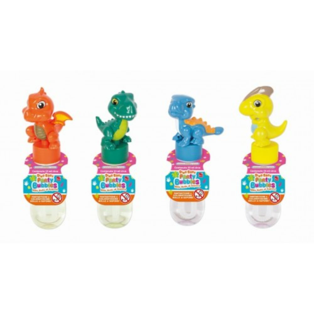 RST11522 DISPLAY 24 BOLLE DI SAPONE DINO BAY PARTY BUBBLES 35 ML - immagine 1