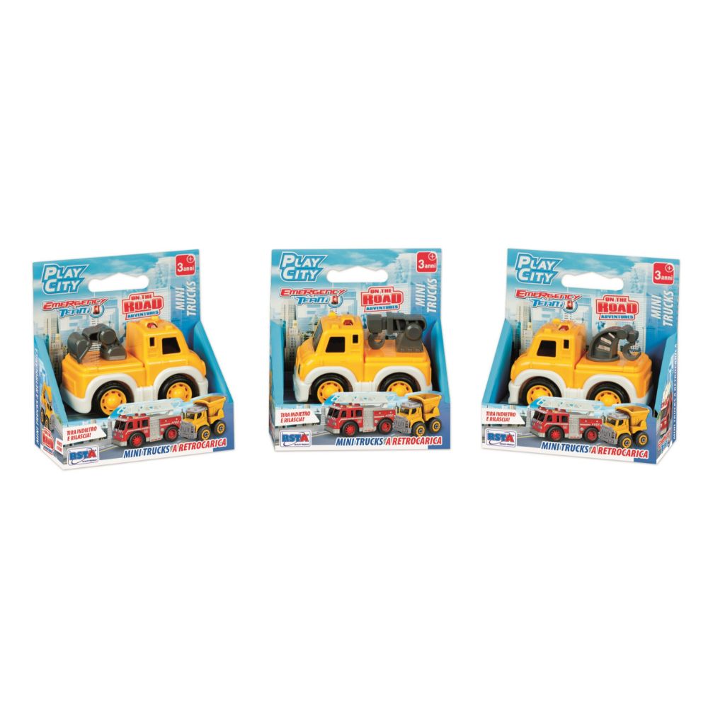 RST11559 DISPLAY CAMIONCINI RETROCARICA ON THE ROAD 12 PZ - immagine 1