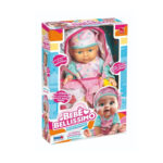 Bambola Bebe Bellissimo 30 cm con Sacca e Biberon
