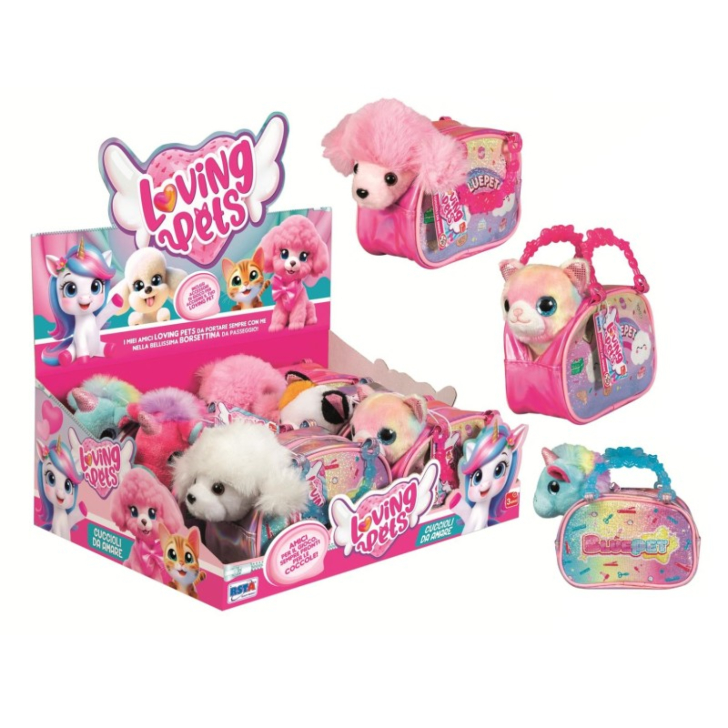 RST12316 LOVING PETS CUCCIOLI IN BORSETTA 3 ASS. DISPLAY 6 - immagine 1