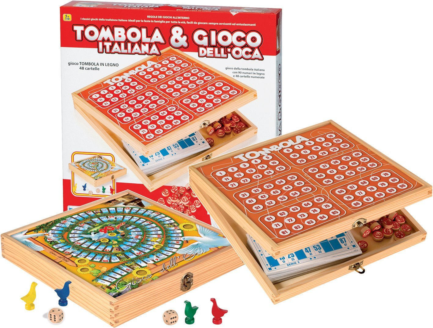 RST8692 Tombola e Gioco dell'Oca in Legno - immagine 1