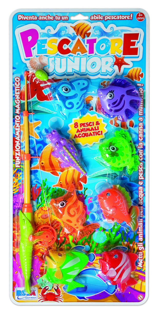 RST9236 BLISTER PESCATORE JUNIOR CON 8 PESCI - immagine 1