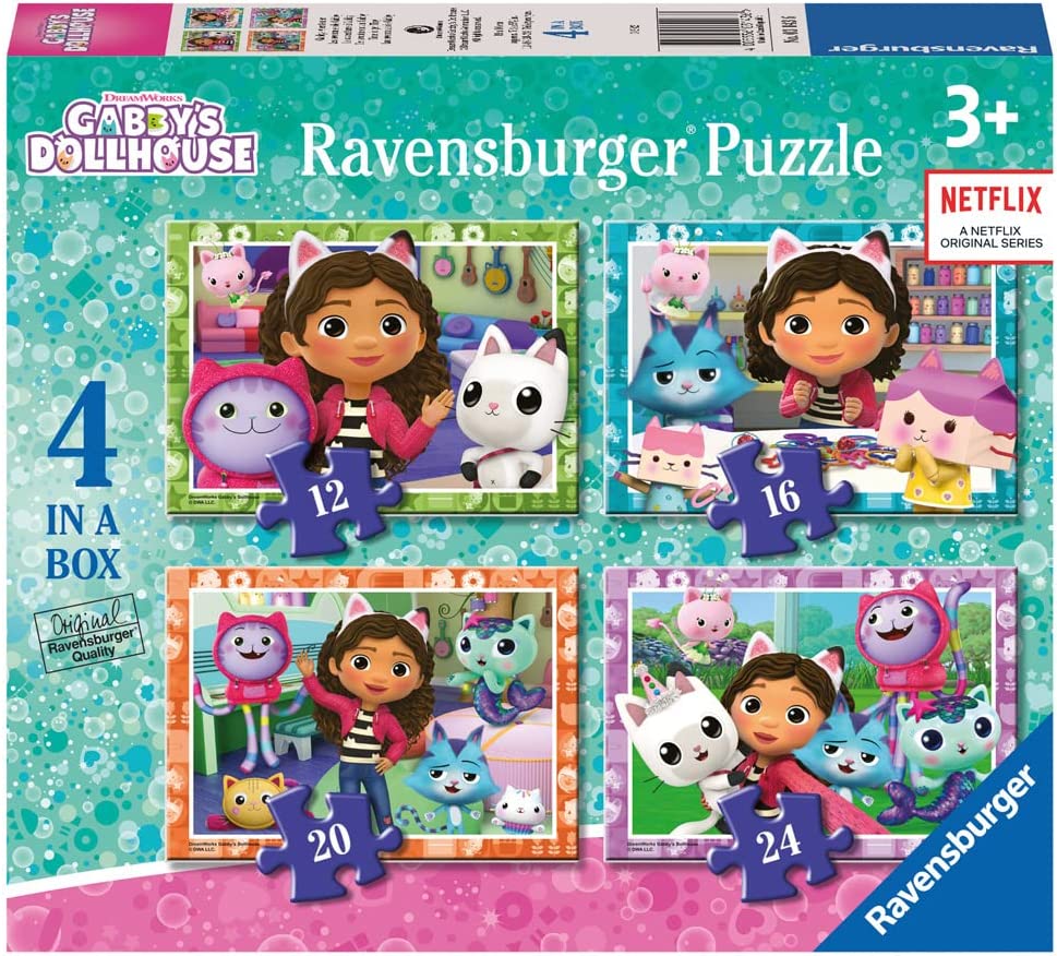 RVB03143 4 Puzzle in 1 - Gabby's Dollhouse - immagine 1