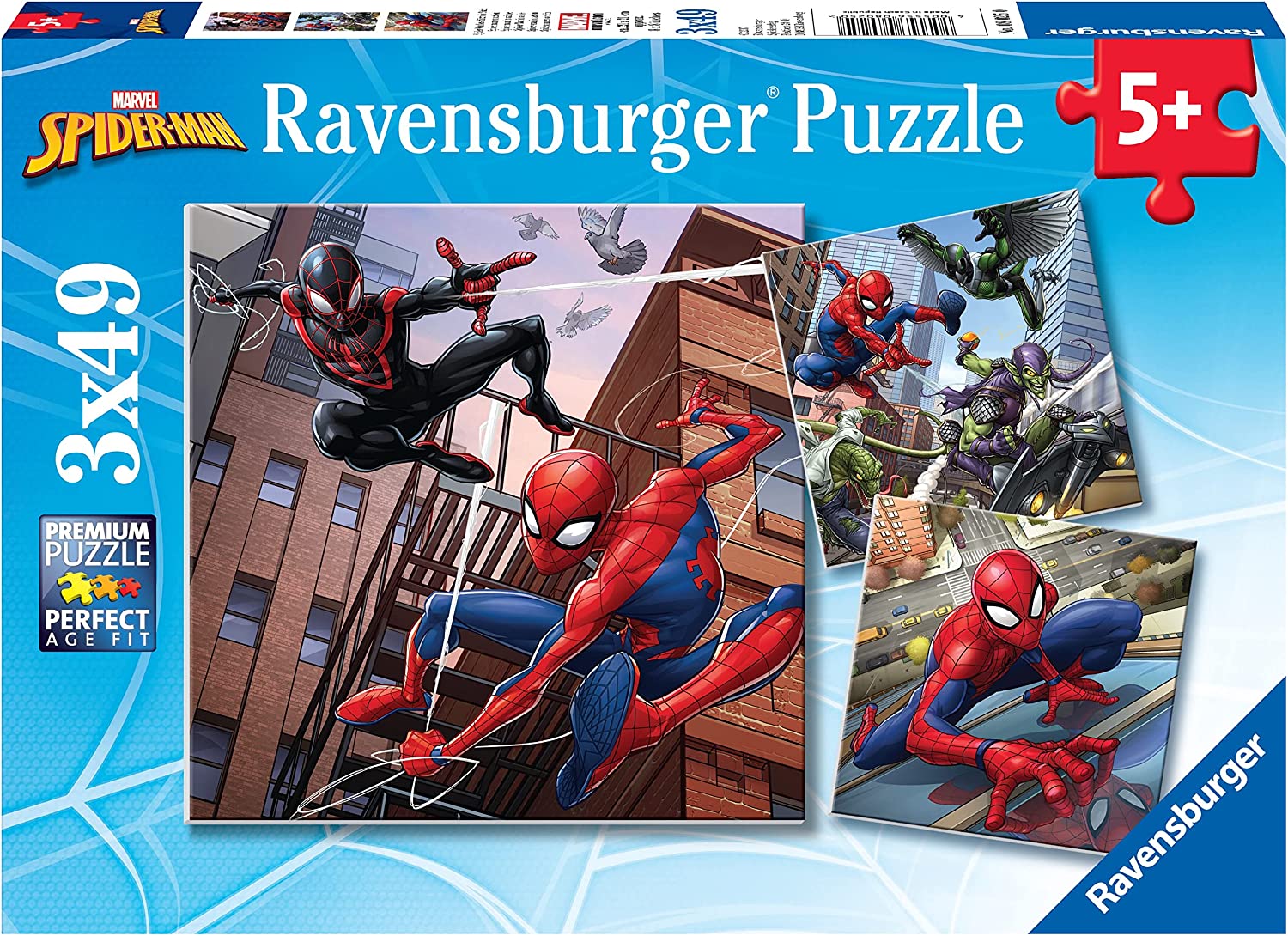 RVB08025 3 Puzzle da 49 Pezzi - Spider-Man - immagine 1