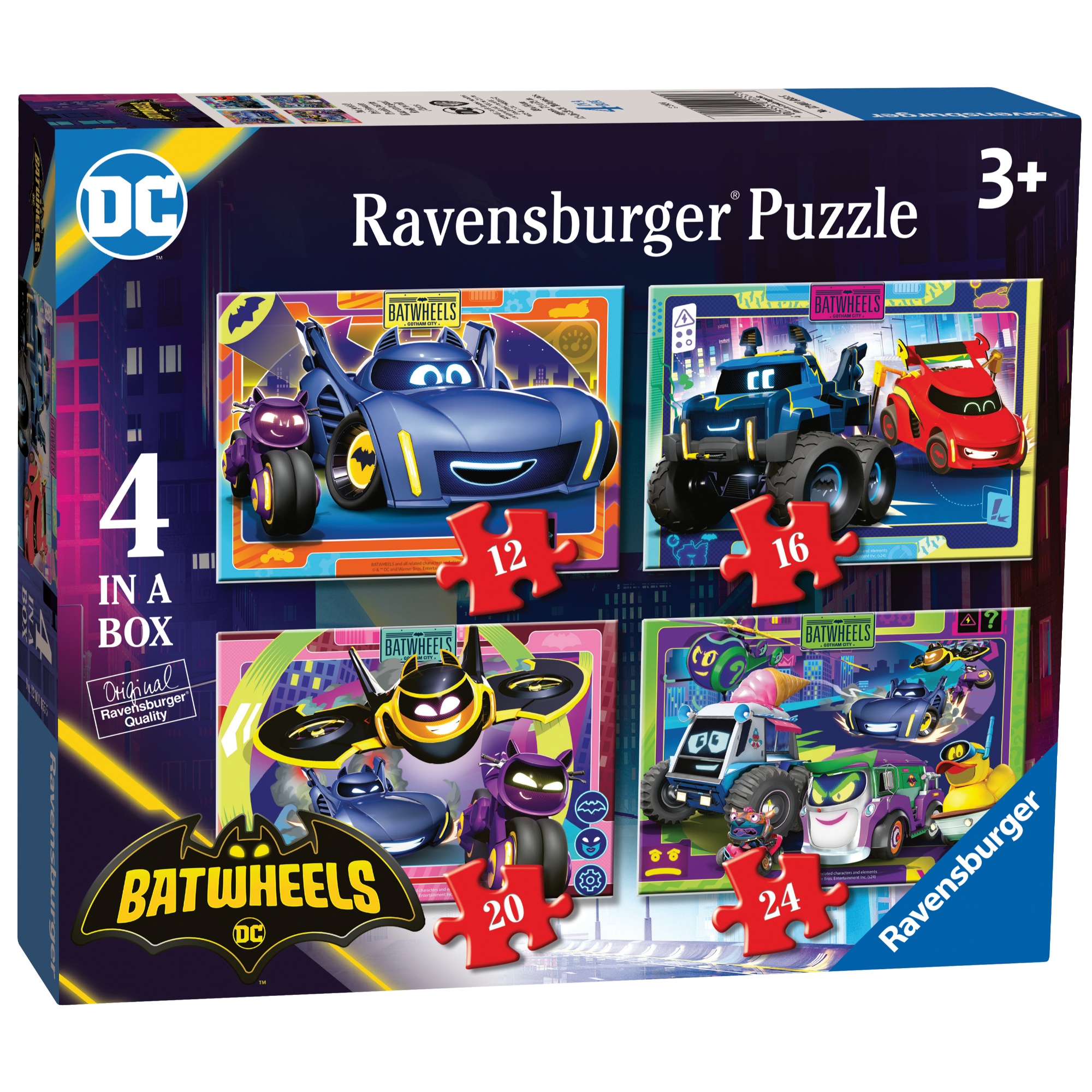 RVB12001055 4 Puzzle in 1 - Batwheels - immagine 1