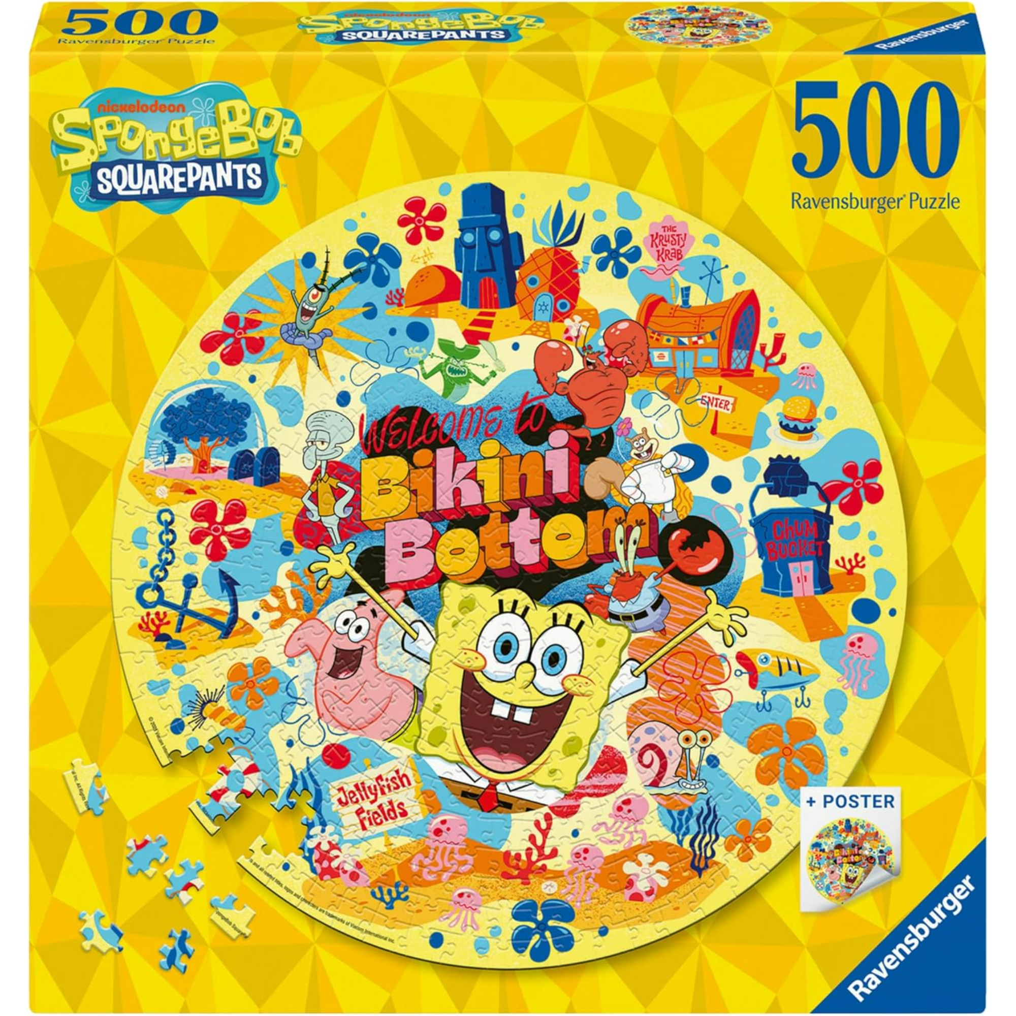 RVB12001657 Puzzle da 500 Pezzi - Spongebob - immagine 1