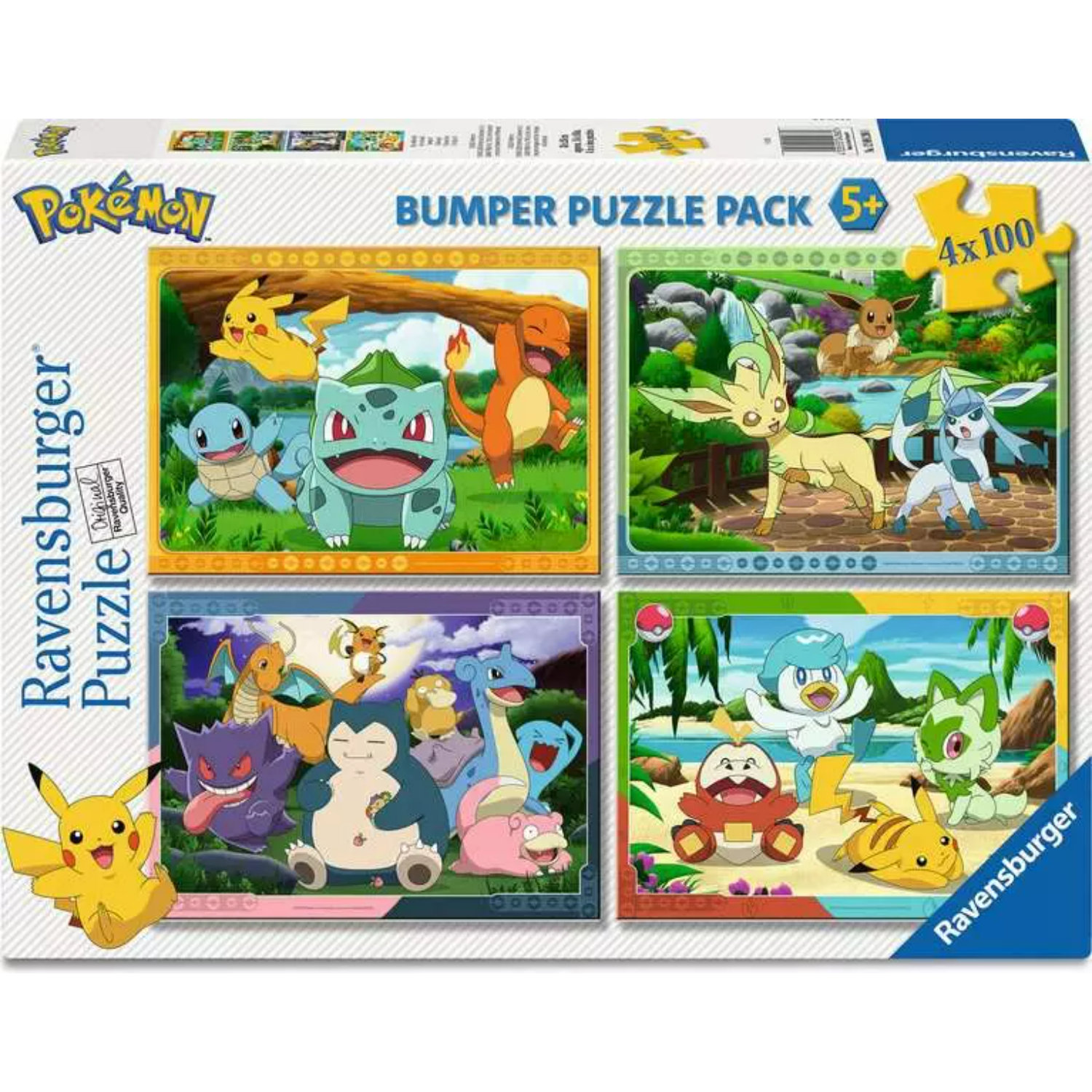RVB12004286 4 Puzzle da 100 Pezzi - Pokémon - immagine 1