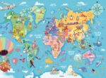Puzzle da 100 Pezzi XXL - Mappa del Mondo - immagine 2