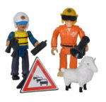 Set due personaggi articolati cm.7,5 con accessori e cucciolo - 4 asst - immagine 3