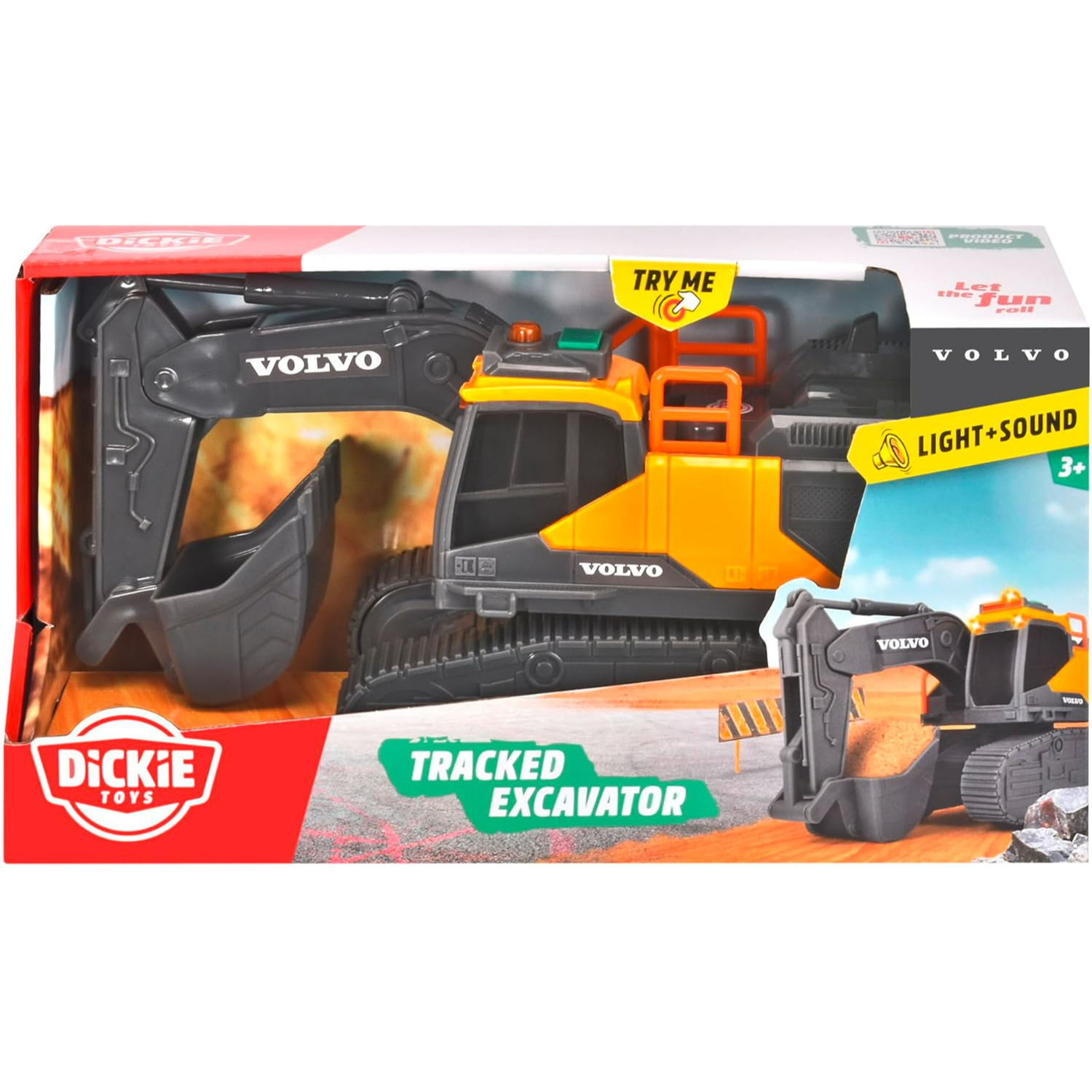 SBA203723008 Volvo Tracked Excavator Luci e Suoni cm. 23 - immagine 1