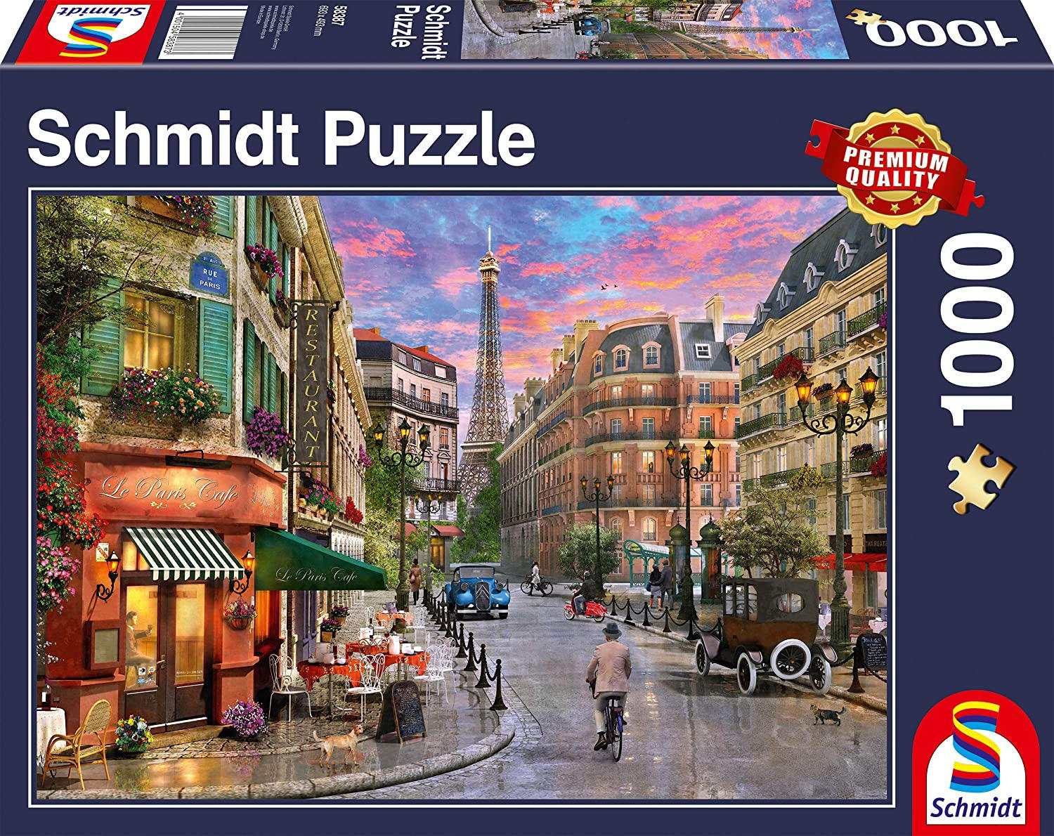 SMT58387 Puzzle da 1000 Pezzi - Strada per la Torre Eiffel - immagine 1
