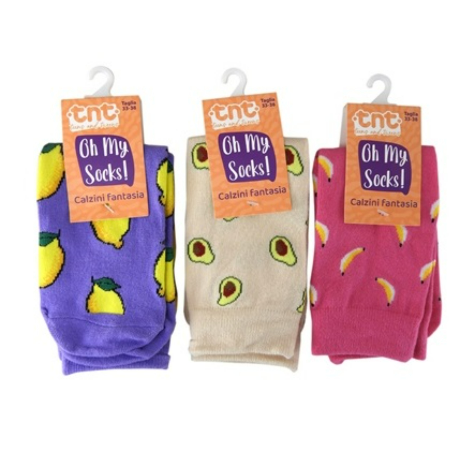 TGR93024 TnT CALZINI FRUIT disp 18pz taglia 33-38 - immagine 1