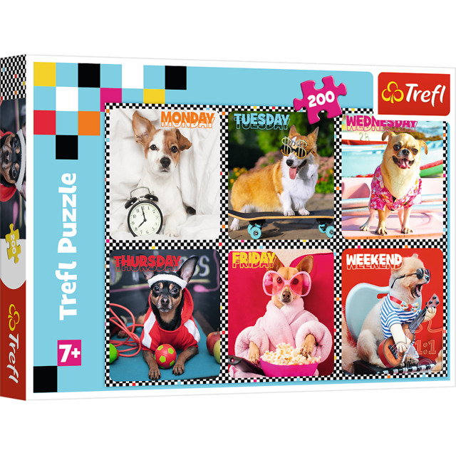 TRF13279 Puzzle da 200 Pezzi - Happy Dogs - immagine 1