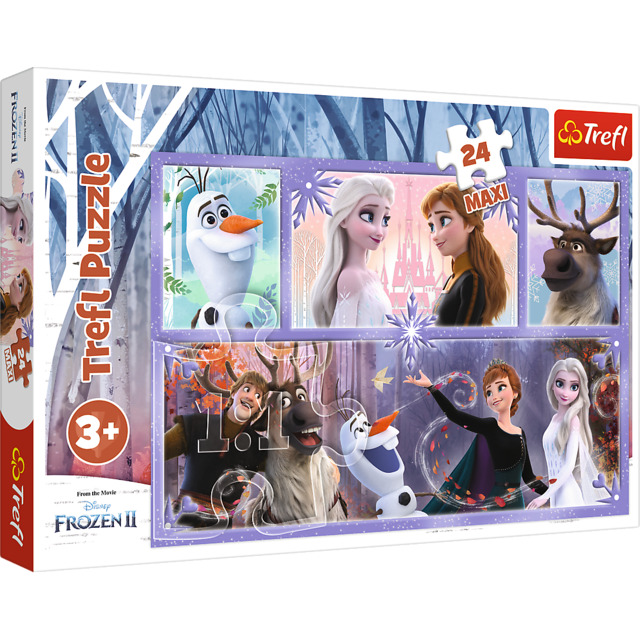 TRF14345 Puzzle da 24 Pezzi Maxi - Frozen 2: Un Mondo Pieno di Magia - immagine 1