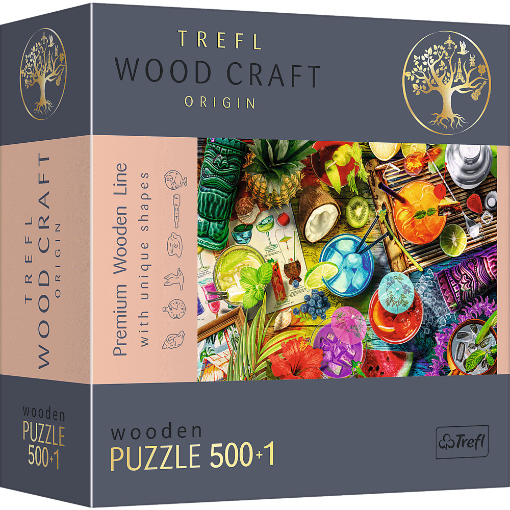 TRF20154 Puzzle da 501 Pezzi - Woodcraft: Cocktail Colorati - immagine 1