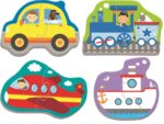 4 Puzzle in 1 Sagomato - Baby Classic: Trasporti - immagine 2