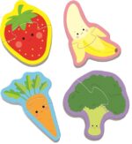 4 Puzzle in 1 Sagomato - Baby Classic: Frutta e Verdura - immagine 2