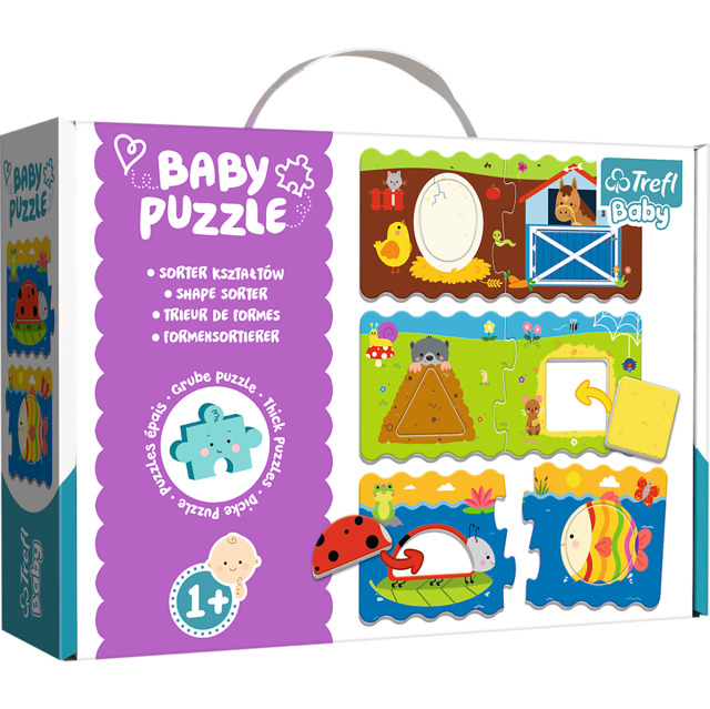 TRF36078 4 Puzzle in 1 Sagomato - Baby Classic: Formine ad Incastro - immagine 1