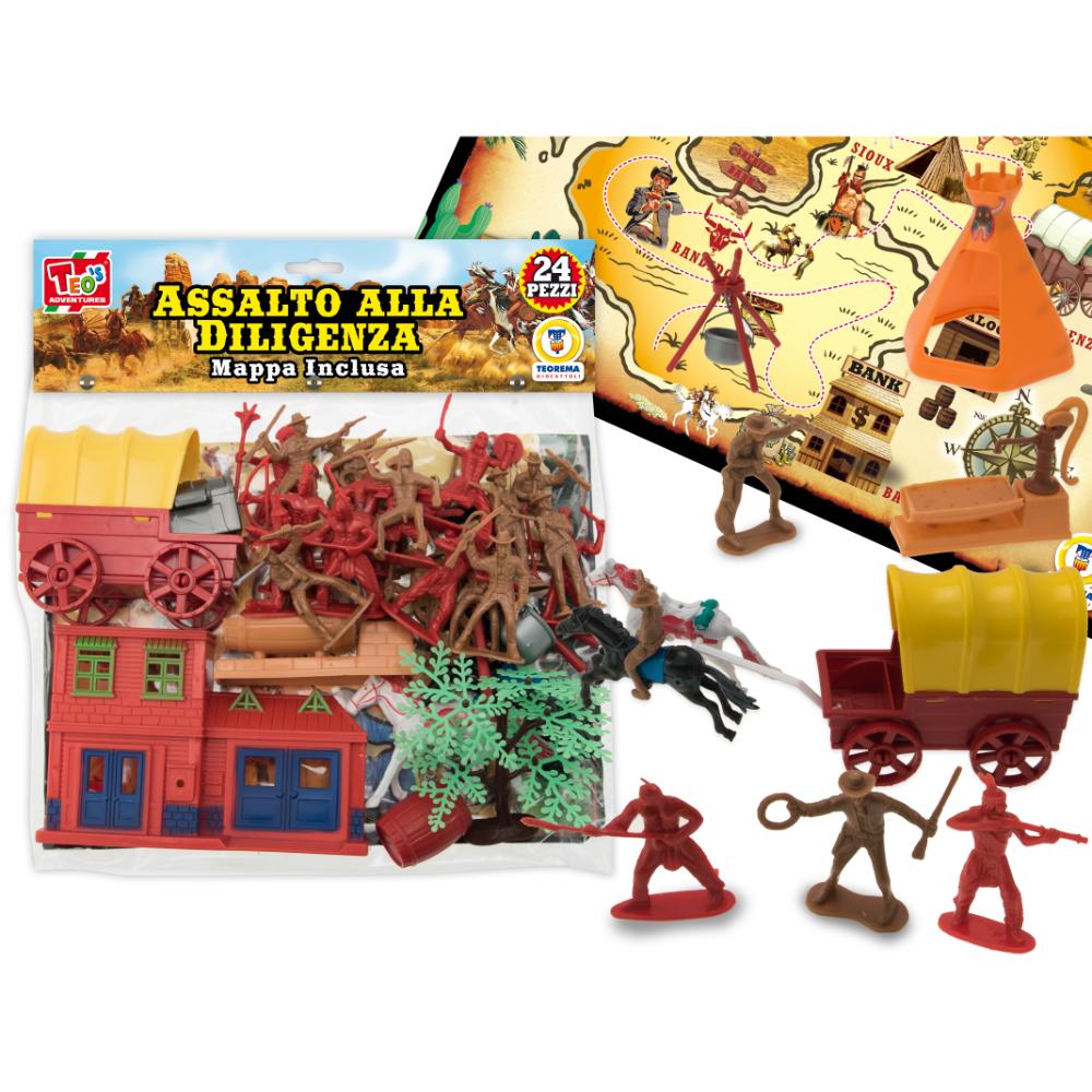 TRM65394 Teo's - Busta Indiani e Cowboy con Mappa 25 Pz - immagine 1