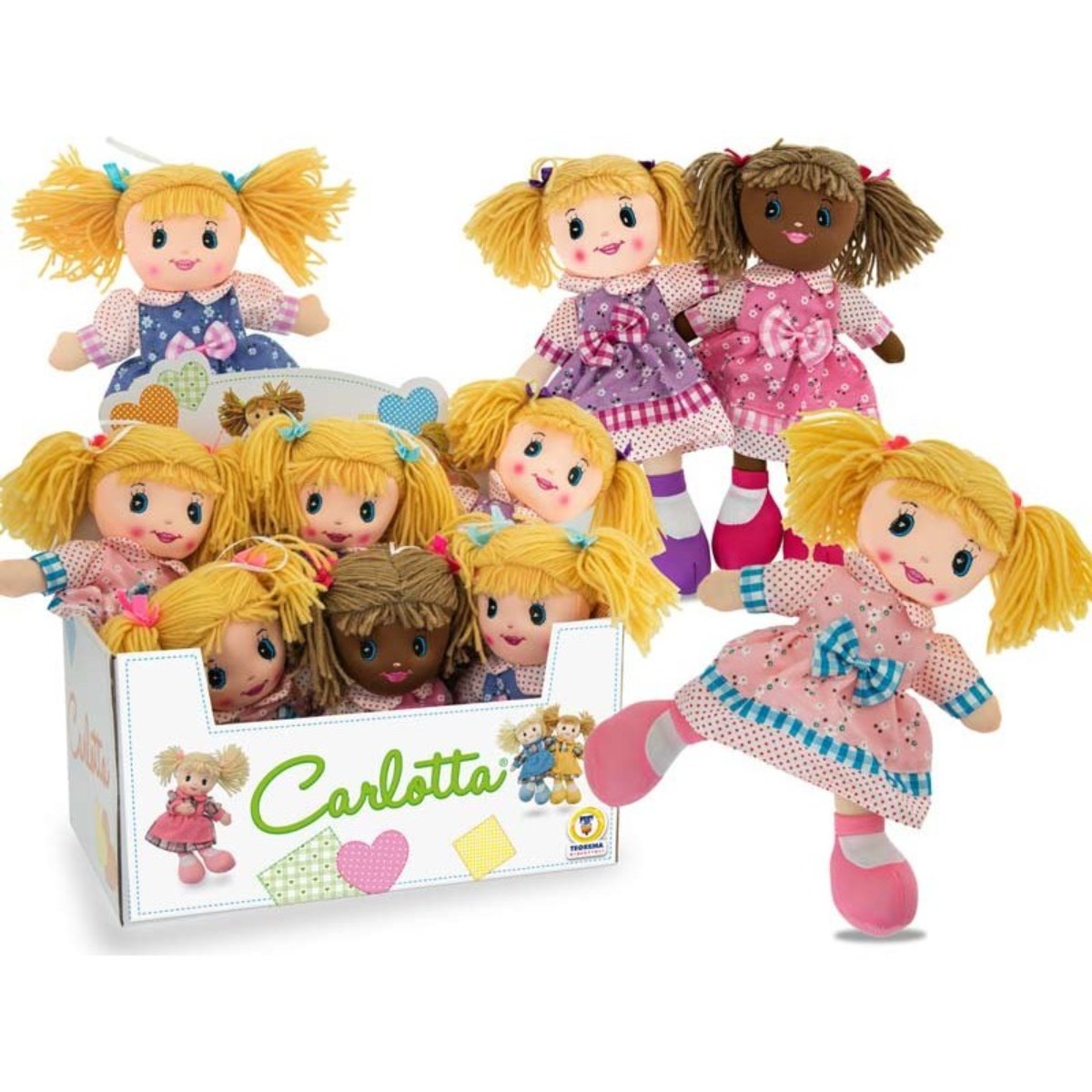 TRM66257 Carlotta - Bambola in Pezza Floreale 30 cm Ass.to - immagine 1