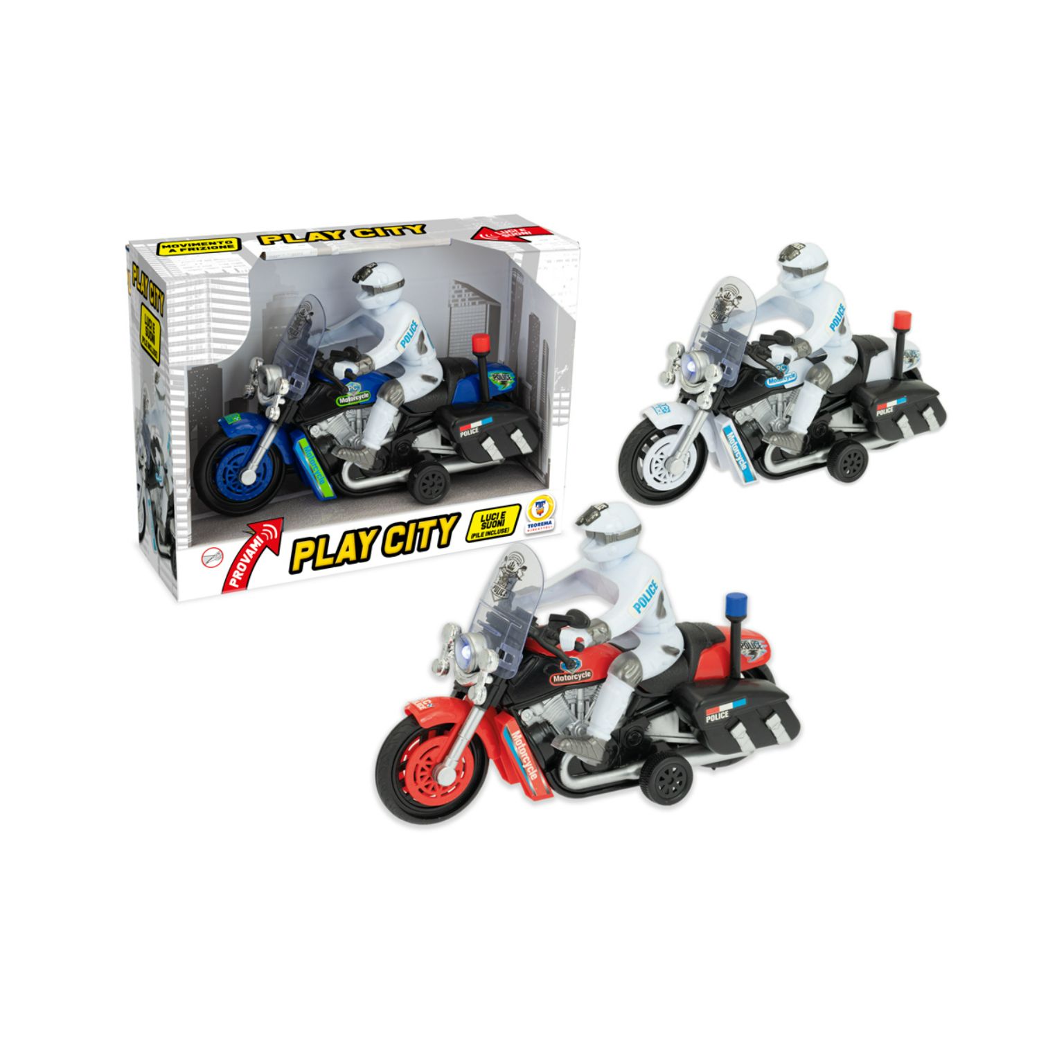 TRM68617 Play City - Moto Polizia Luci E Suoni - immagine 1