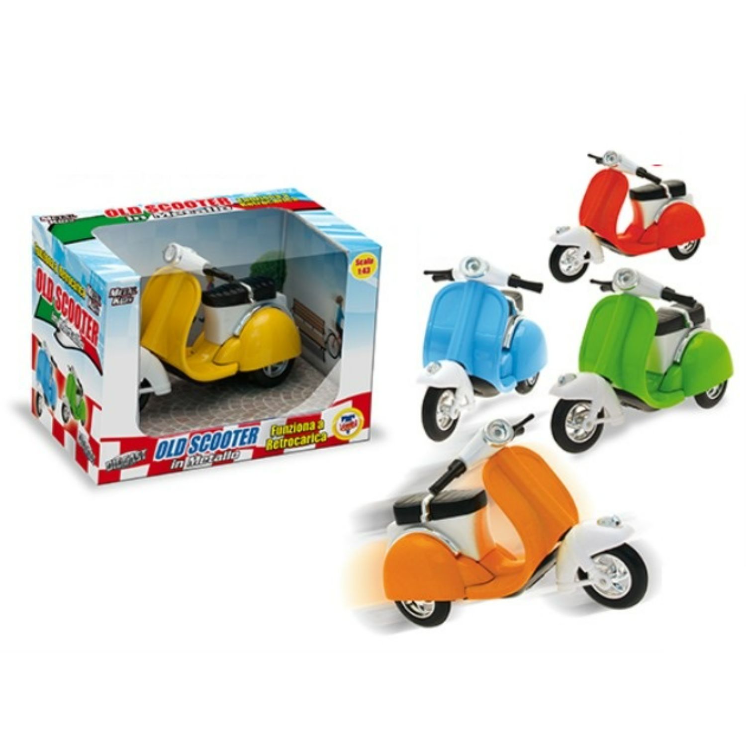 TRM74321 METAL KIDS - VESPINA IN METALLO RETROC.SCALA 1:43 5 COLORI - immagine 1