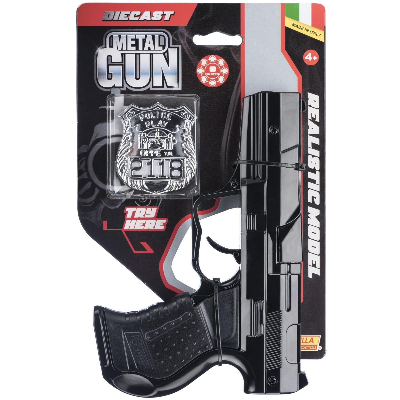 VLL61240 Pistola Squadra Speciale Black 8 Colpi - immagine 1